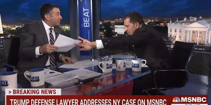 Video shows Trump lawyer trying to snatch document from MSNBC host in heated segment about 'hush-money' case