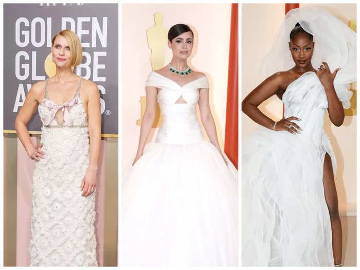 25 times celebrities wore bridal-worthy looks on the red carpet this year