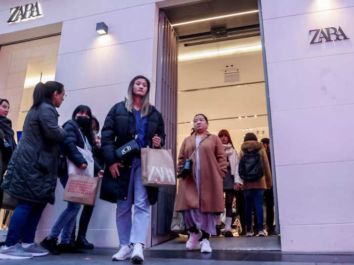 Zara's crowded stores aren't deterring shoppers. Its sales are skyrocketing.