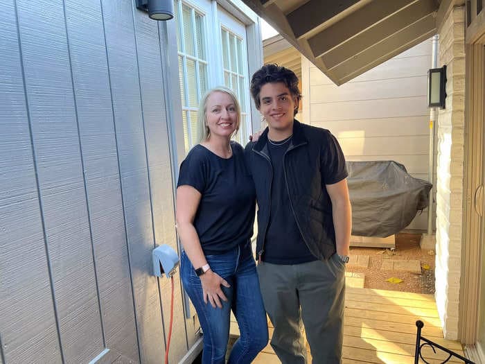 A 20-year-old student lives rent-free in a tiny home in his mom's backyard: 'Moving back home was just out of necessity'