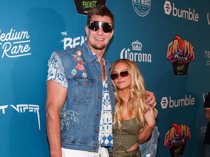 Rob Gronkowski's girlfriend says his favorite spot to grab a quick bite is a restaurant that opened in a Miami gas station