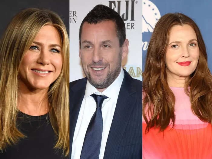 Adam Sandler and Jennifer Aniston say they have pitched a movie with Drew Barrymore to settle 'who's the better movie wife'