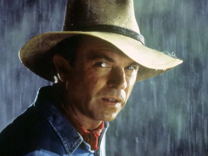 Sam Neill says the 'Jurassic Park" cast 'came very close' to dying when a Category 4 hurricane struck