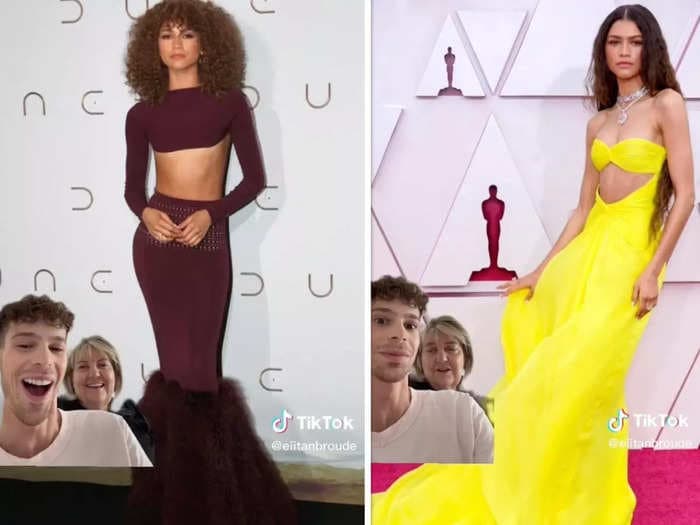 TikTok is obsessed with a mom who rates celebrity outfits with her son, saying Zendaya accomplished 'a big flat slay of the biggest, fattest dragon'