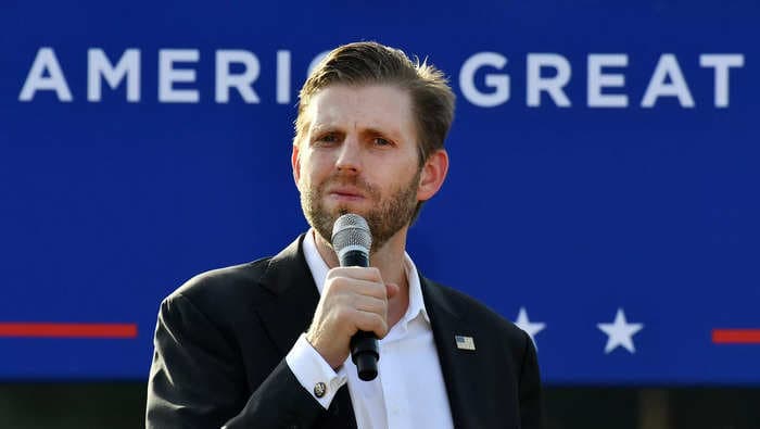 Eric Trump said passengers on a commercial flight hugged him when his father was indicted