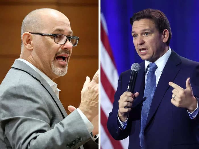 The father of a Parkland shooting victim called Ron DeSantis 'pathetic and 'small-minded' for signing Florida's new concealed carry law. He says the bill 'guarantees' there will be more dead children.