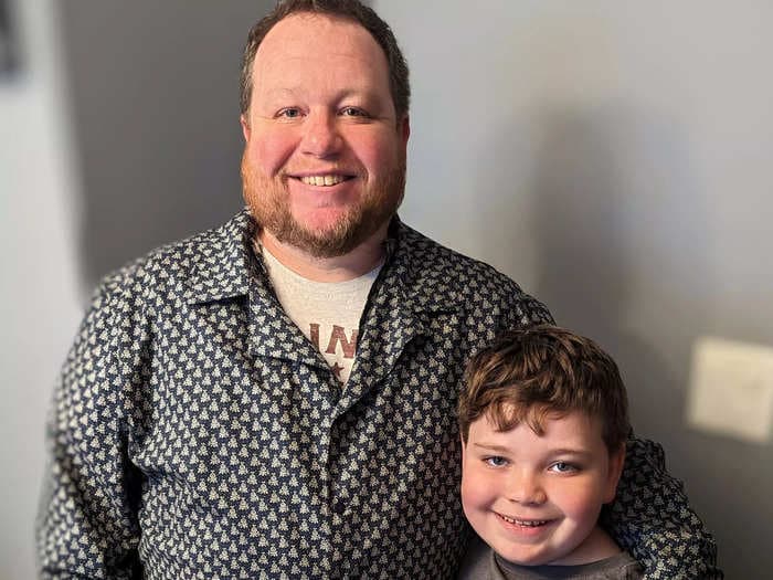 Meet the 9-year-old boy who went viral on TikTok after sewing a custom button-down shirt for his dad