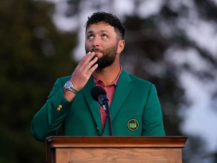 Jon Rahm says NFL tight end Zach Ertz jinxed him with a text message minutes before his opening double bogey