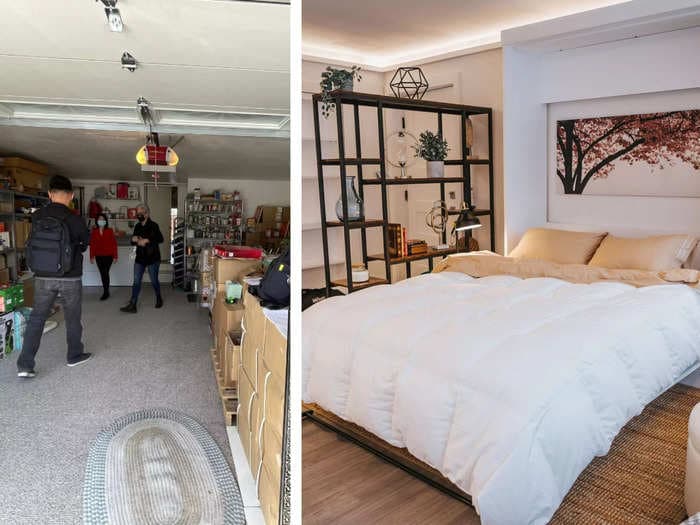 Junk-filled garages are transformed into luxe apartments for $150,000 in just a few weeks &mdash; take a look inside