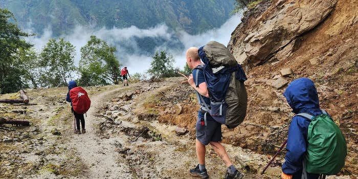 A family hiked with their 4 young kids — including their 2-year-old — to Mt. Everest's base camp