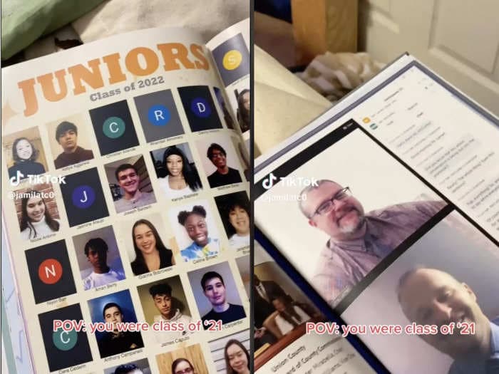 'Saddest thing ever': TikTokers are laughing and aghast over a COVID-era school yearbook that featured Zoom thumbnails instead of school photos