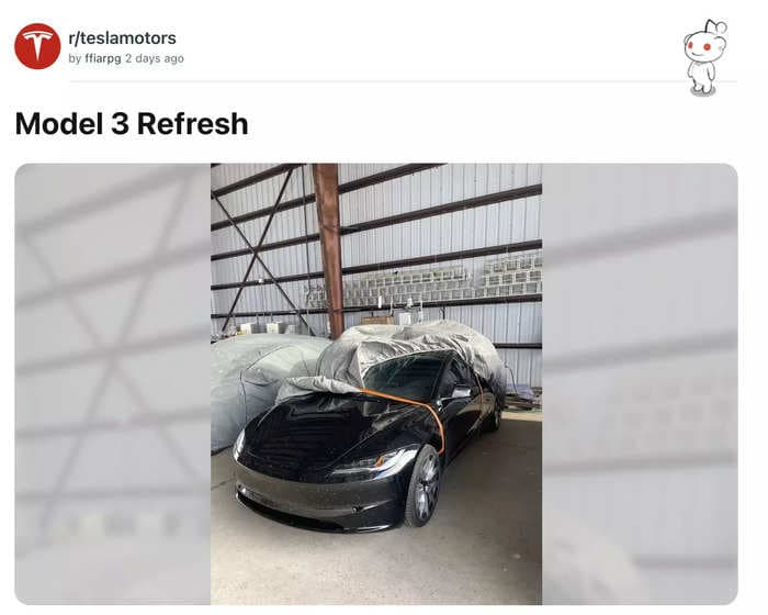 Tesla fans are buzzing about a suspected Model 3 redesign after an unverified photo circulated online