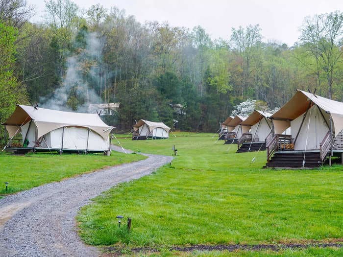 Why I preferred sleeping in a glamping tent over cozy cabins during my first trip to the Great Smoky Mountains