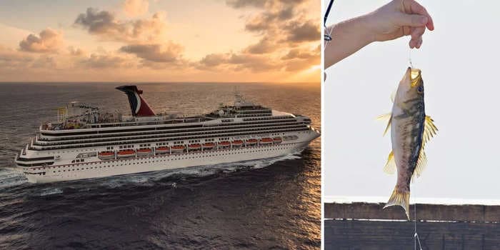 A TikTok video captured Carnival cruise passengers fishing from a balcony. They were banned for life.