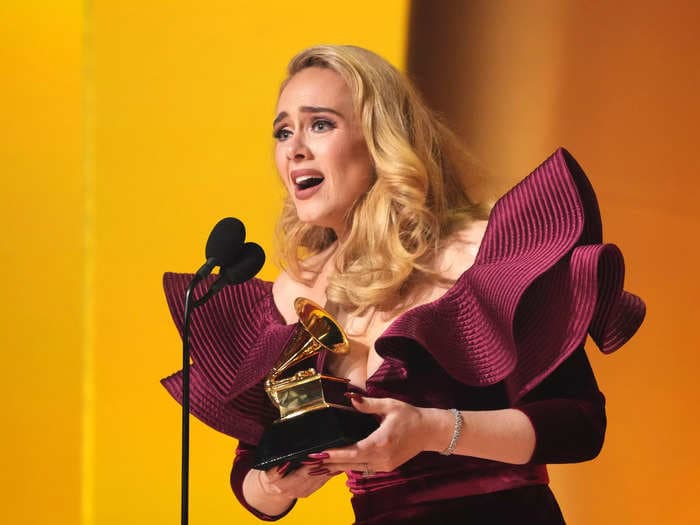 Adele says she won't reach EGOT status because she 'hates' musicals too much to win a Tony: 'I just don't need to hear everything in song all the time'