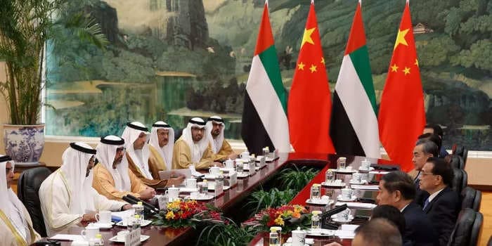China is pushing ahead with a planned military base in the UAE in a clear snub to the US, leaked papers say