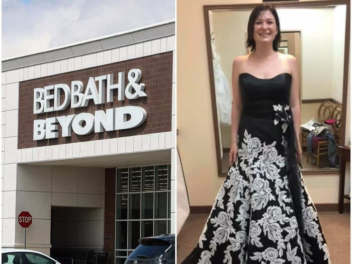 A woman who sent her wedding dress to a preservation company said it was held for 'ransom' in a billing dispute with Bed Bath & Beyond