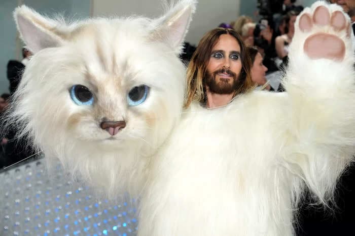 Karl Lagerfeld's cat Choupette wasn't a fan of Jared Leto's Met Gala look because she 'doesn't like rivals'