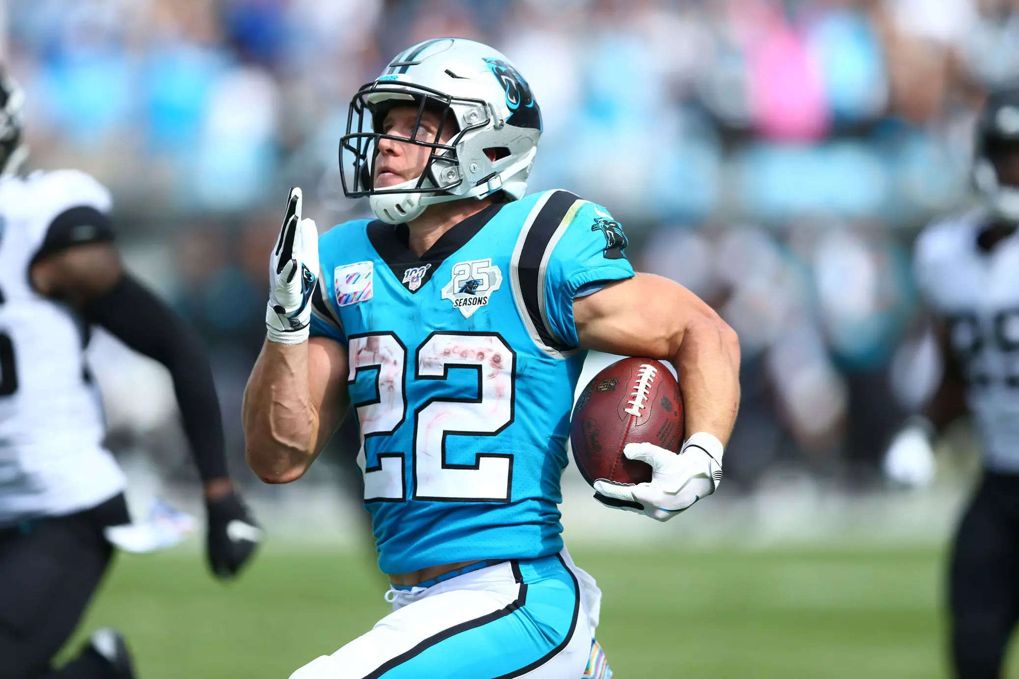 Christian McCaffrey 22 Carolina Panthers Nike Game Team Colour Trikot