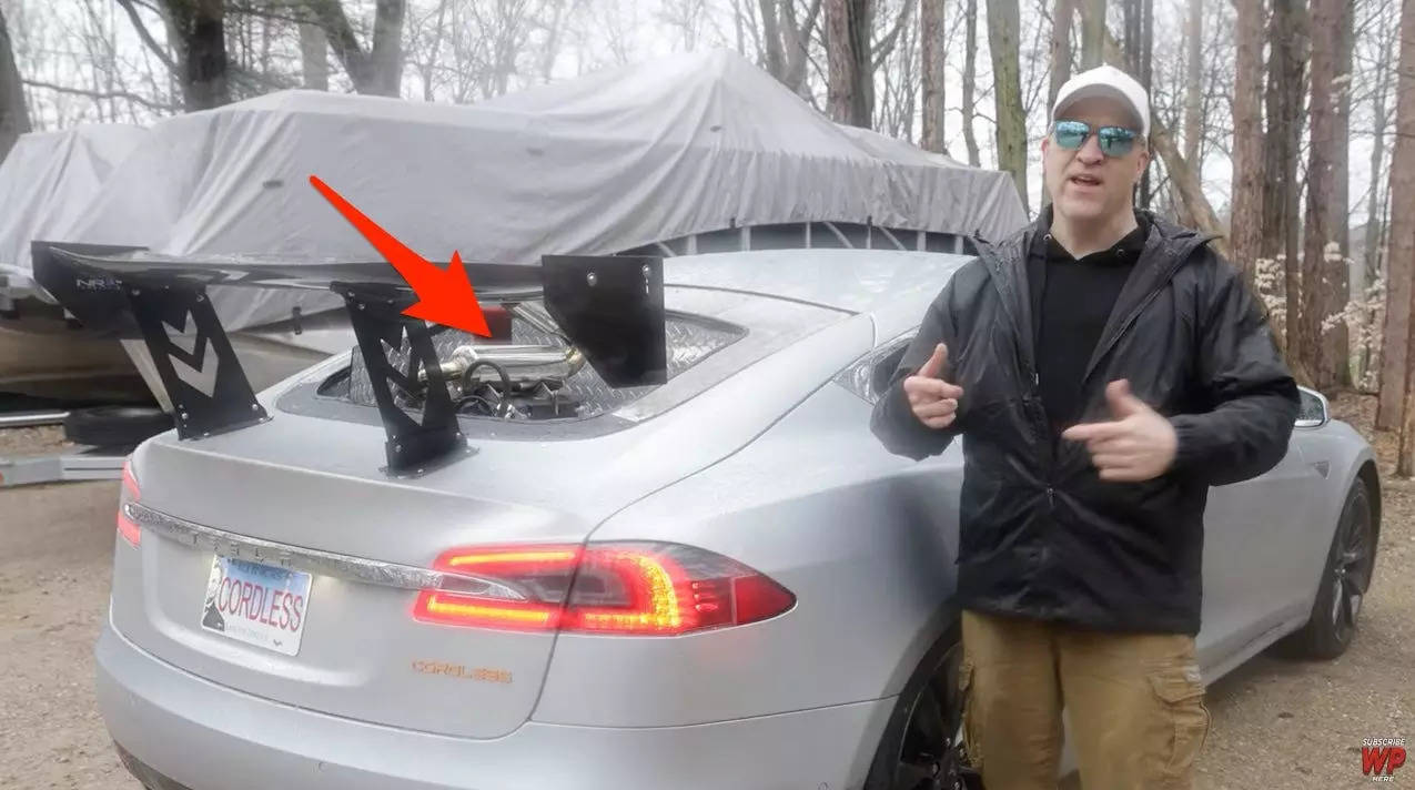 A YouTuber says he built a hybrid, diesel-powered Tesla with more than  1,000 miles of range &mdash; but it's ridiculously loud | Business Insider  India