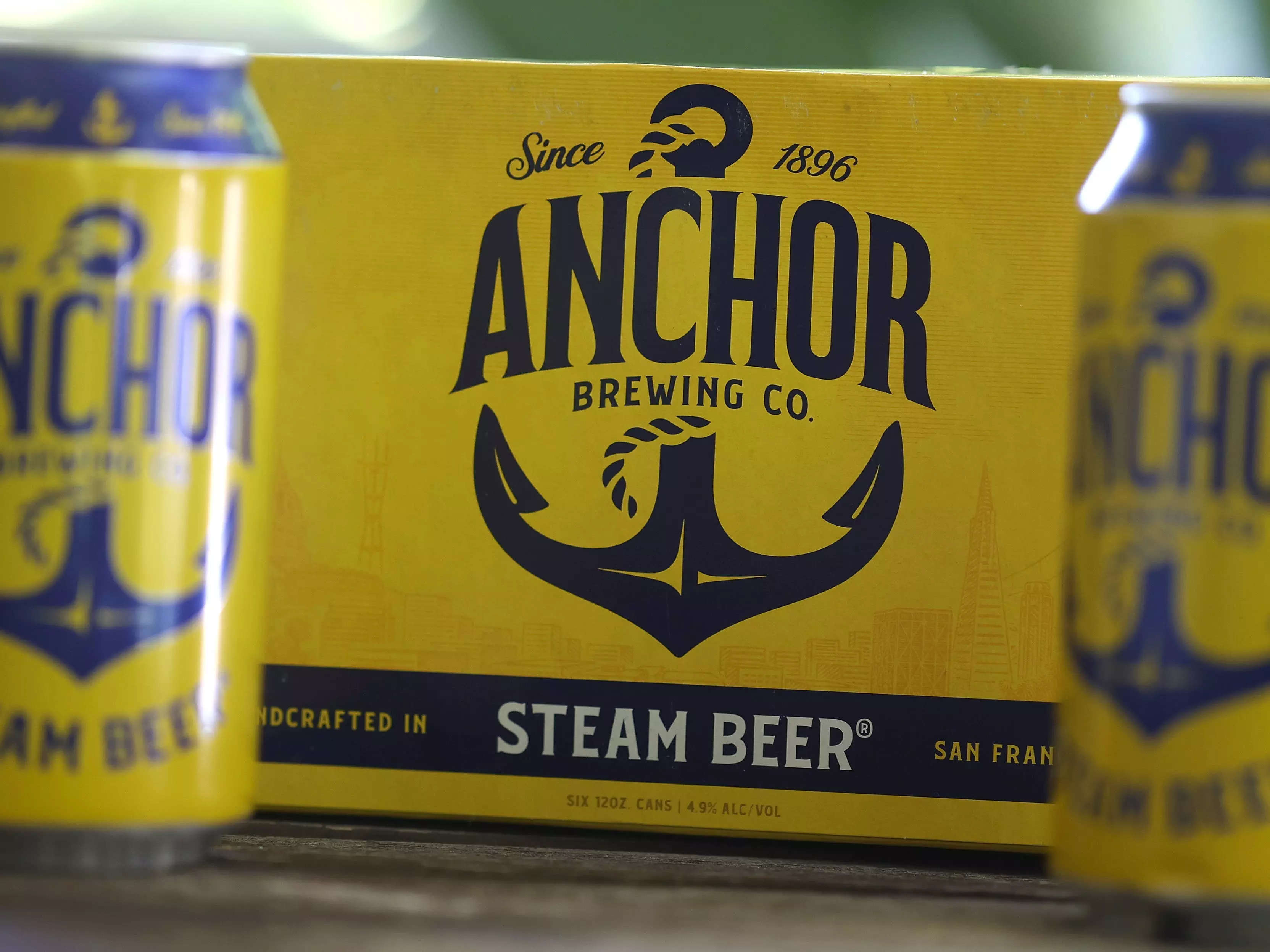 An Anchor Brewing Co. steam beer is photographed at a store in San