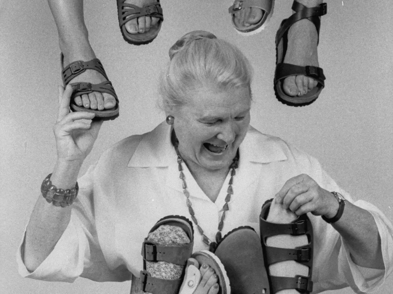 Birkenstock began selling its shoes in the US in 1966 after a German American woman named Margot Fraser discovered them She took them back to California and sold the shoes in health food stores where they appealed to counterculture youths