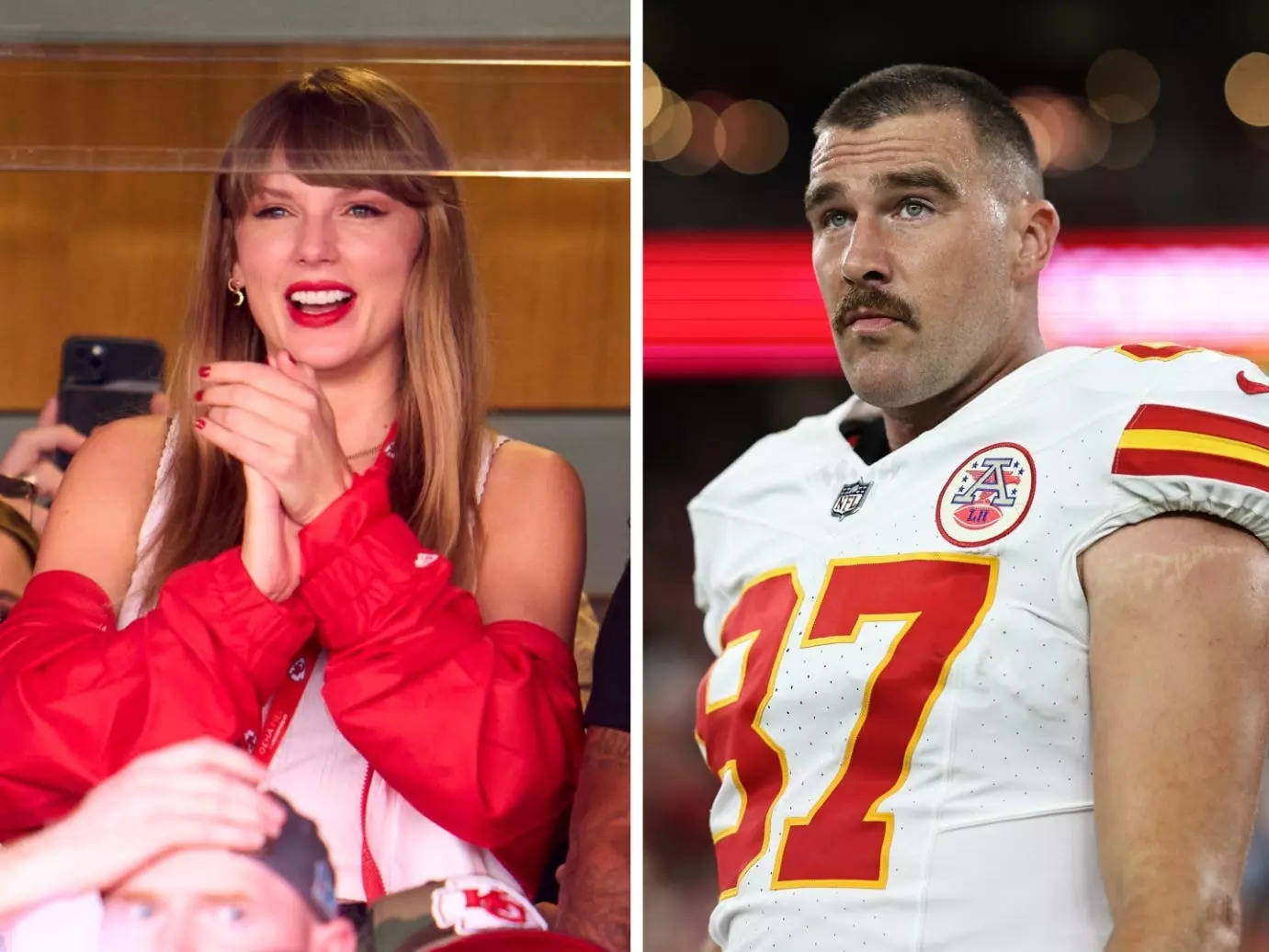 Travis Kelce on Taylor Swift at Chiefs game: 'hysterical' - Los Angeles  Times