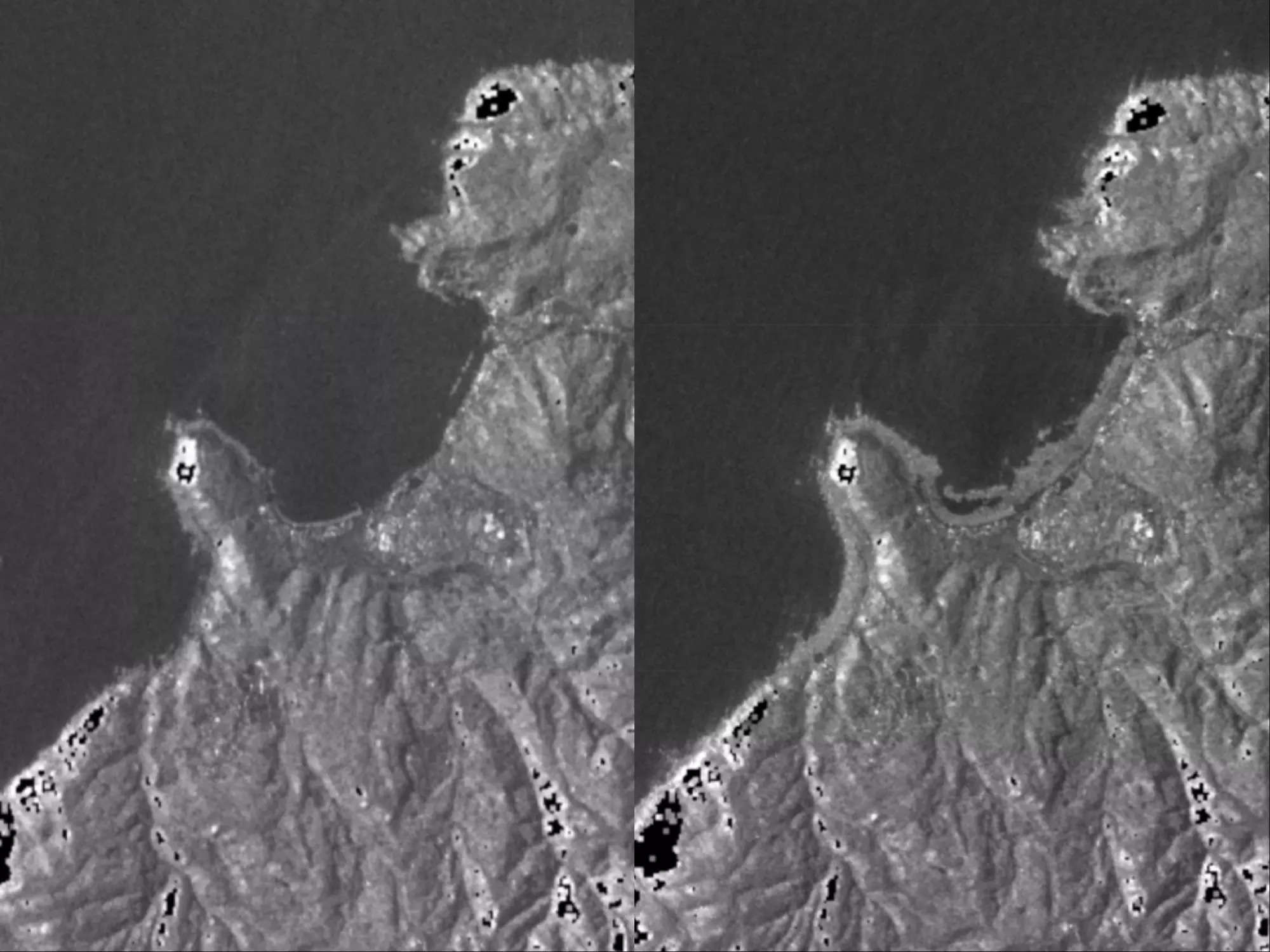 Space photos show Japan's 7.6-magnitude earthquake lifted land out of the sea, extending parts of its coastline as much as 2 football fields