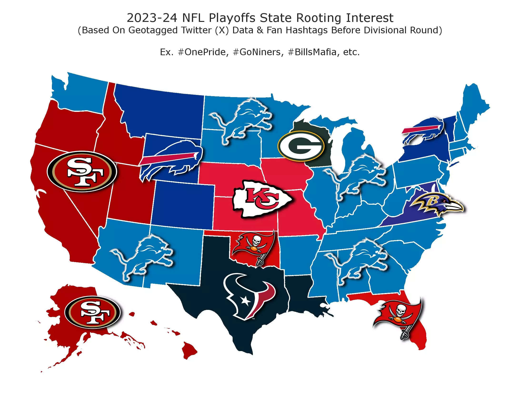 Map shows the team most of America is rooting for as 8 battle it out in ...