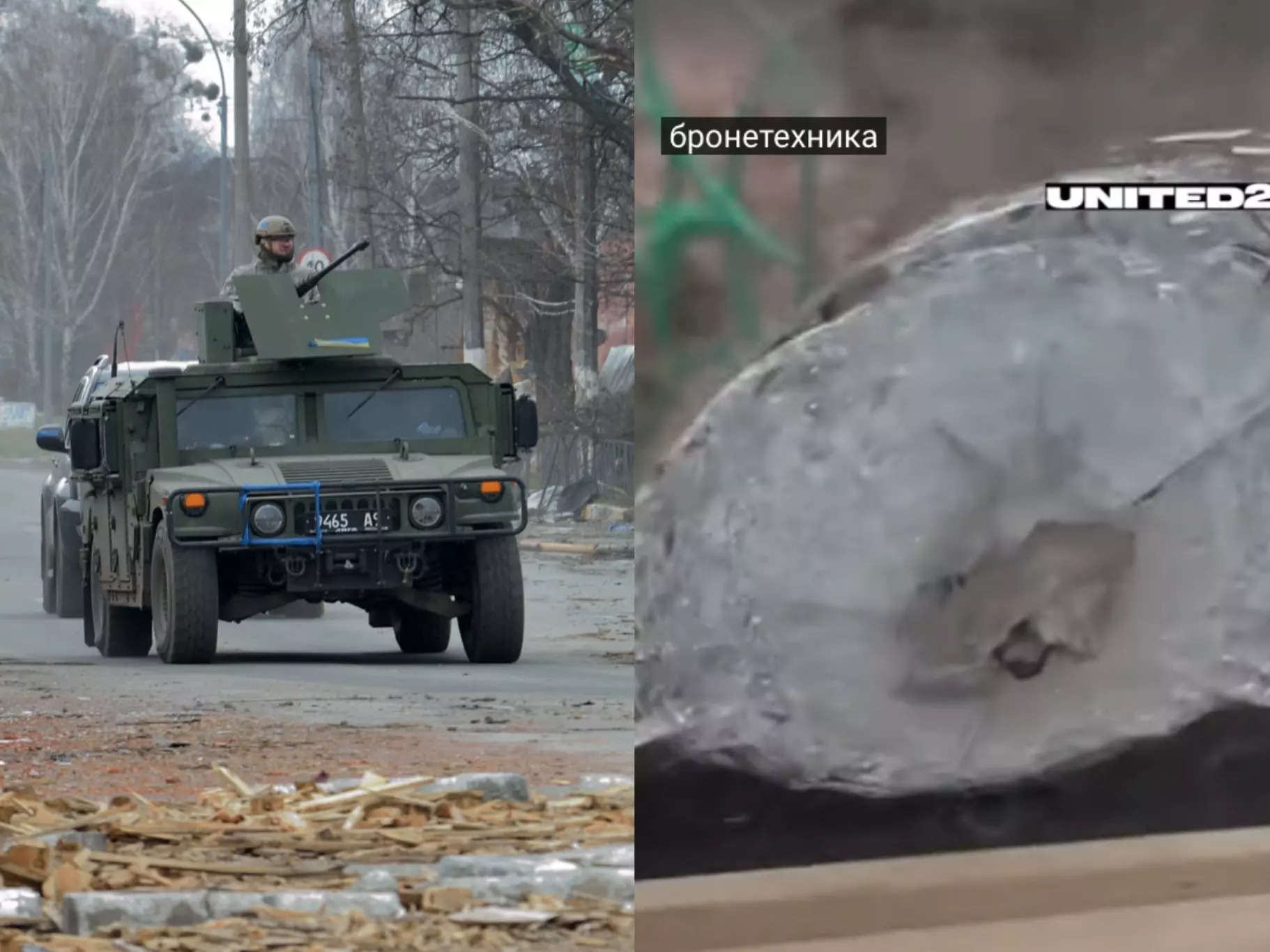 A video from Ukraine shows how the powerful armor on a US-built Humvee ...