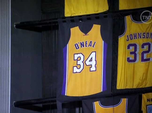 Shaquille O'Neal's retired Lakers jersey is backward, and it's not