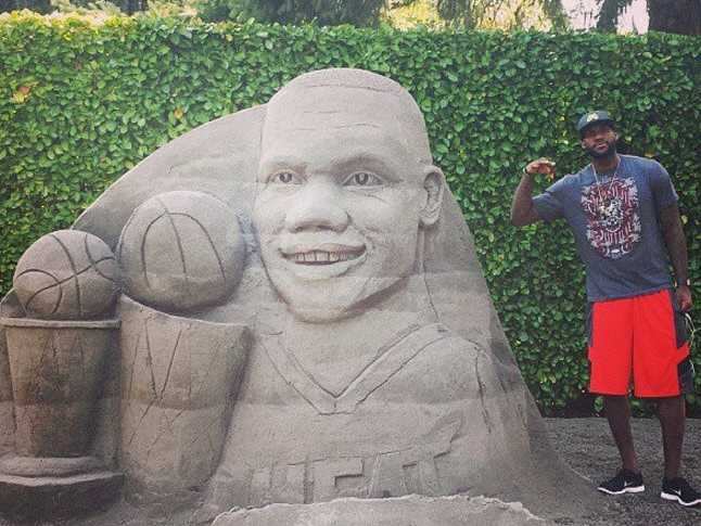 Nike Has A Ridiculous 8-Foot-Tall LeBron James Sand Sculpture On Its ...