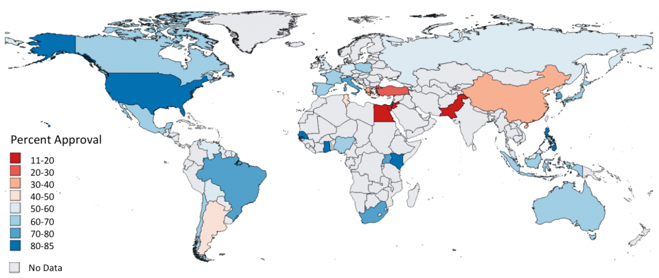 This Map Shows How People Around The World Think About America ...