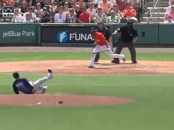 Aroldis Chapman hit in face by line drive