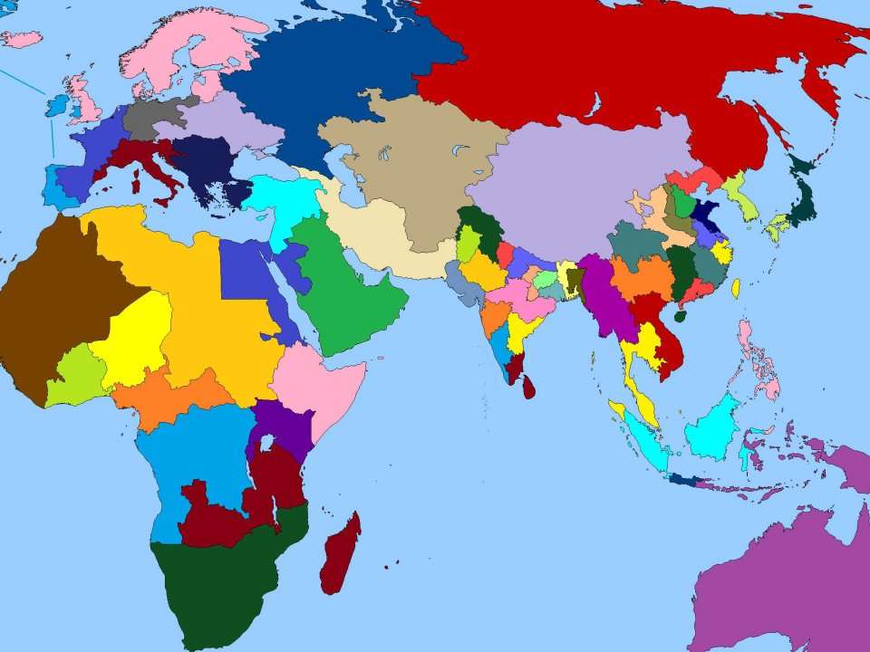 World Divided Into Regions 5177