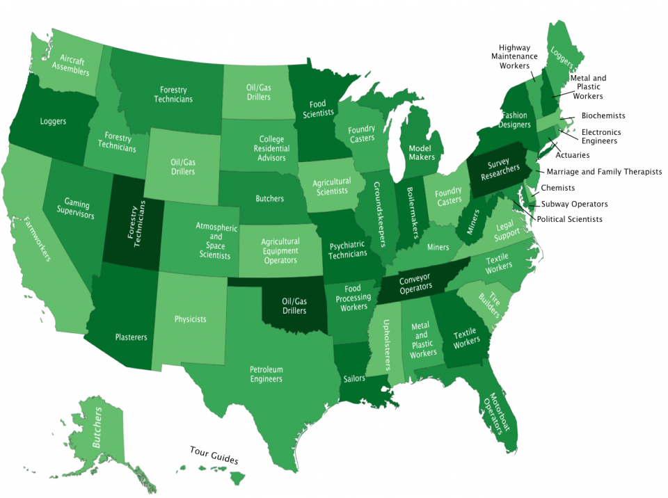 The Most Popular Job In Every State | Business Insider India