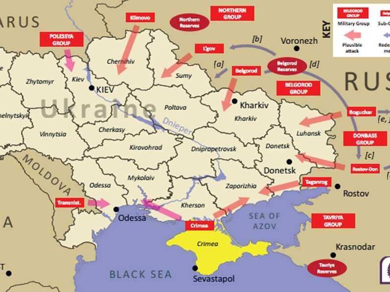 MAP: This Is What A Russian Invasion Of Ukraine Could Look Like ...