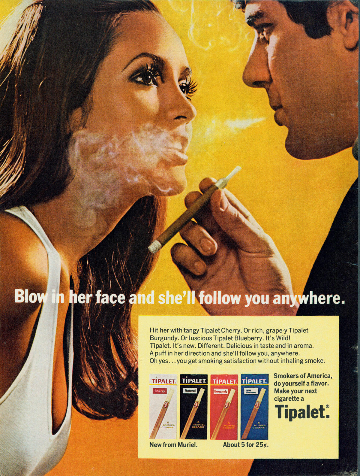 1969: Tipalet wants you to know that cigarettes are made for men, but ...