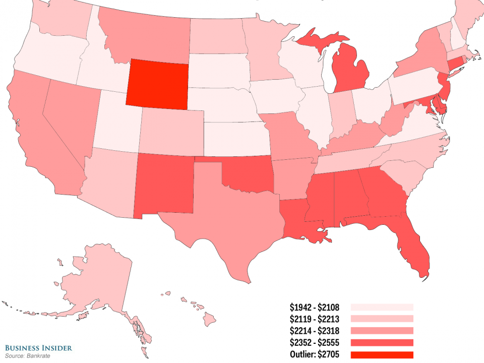 Here Are The Most Expensive States For Owning A Car [MAPS] | Business ...