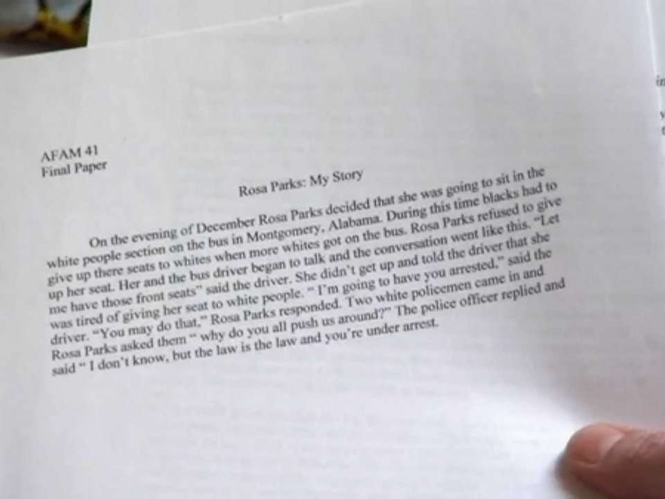 unc athlete rosa parks essay