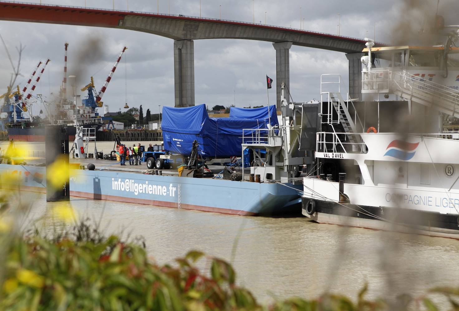 Airbus also uses trucks and river barges to move aircraft sections ...