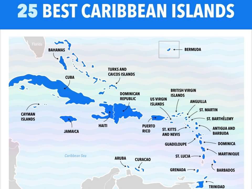 This Map Shows Our Ranking Of The Best Caribbean Islands | Business ...