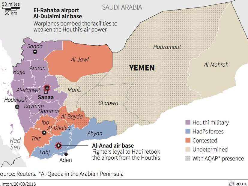 These maps show what could happen next in Yemen and how it could