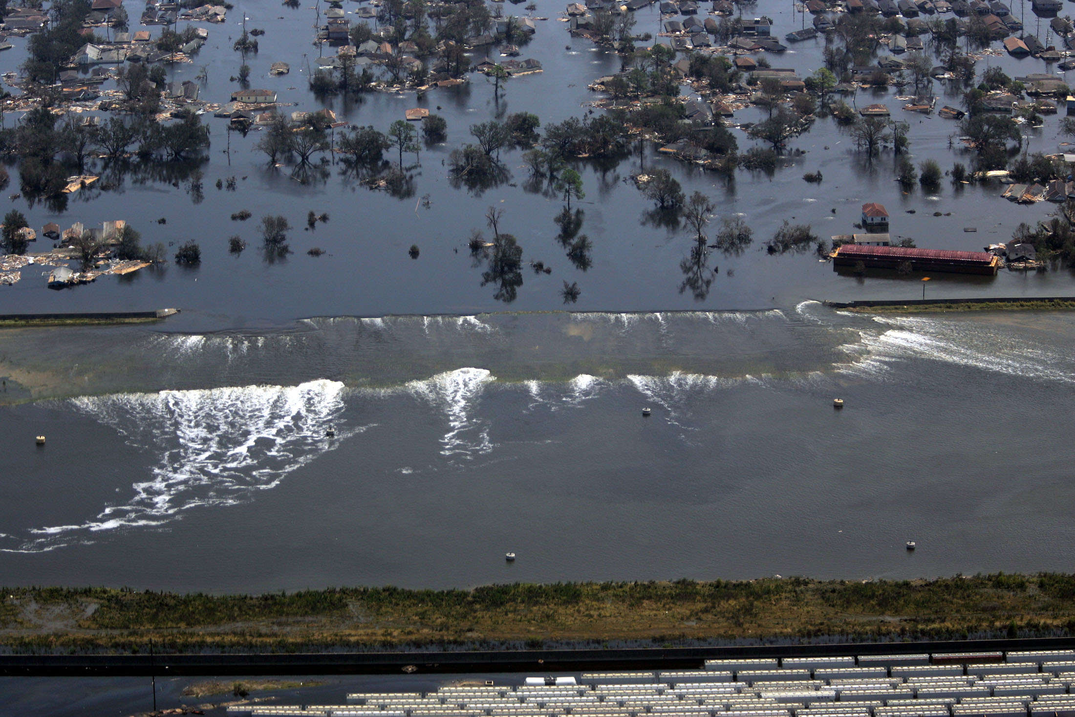 The storm surge was more than the levees that stop water from flooding ...