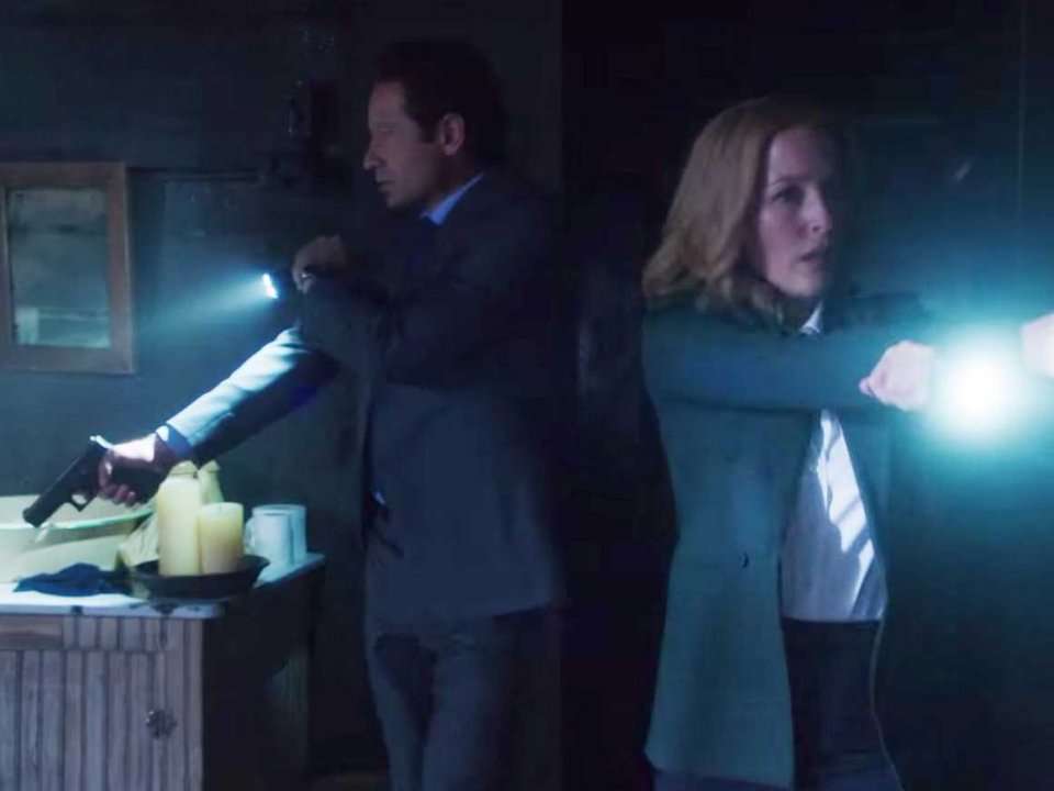 Tucked away in this 'X-Files' TV spot is the very first look at Mulder ...