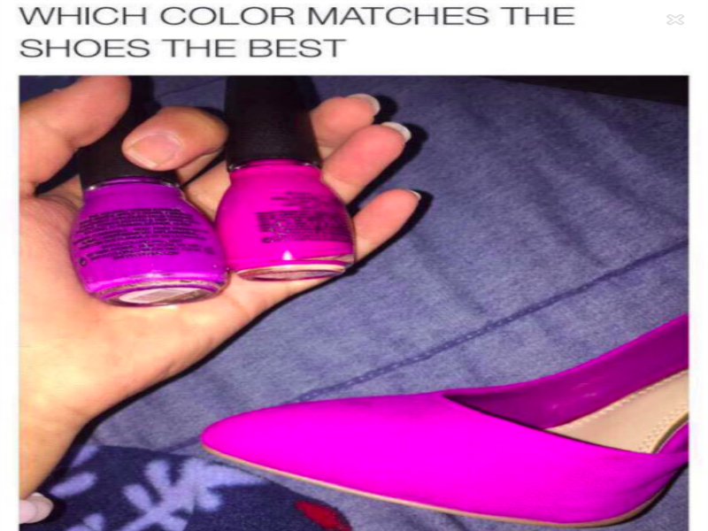 nail polish on shoes