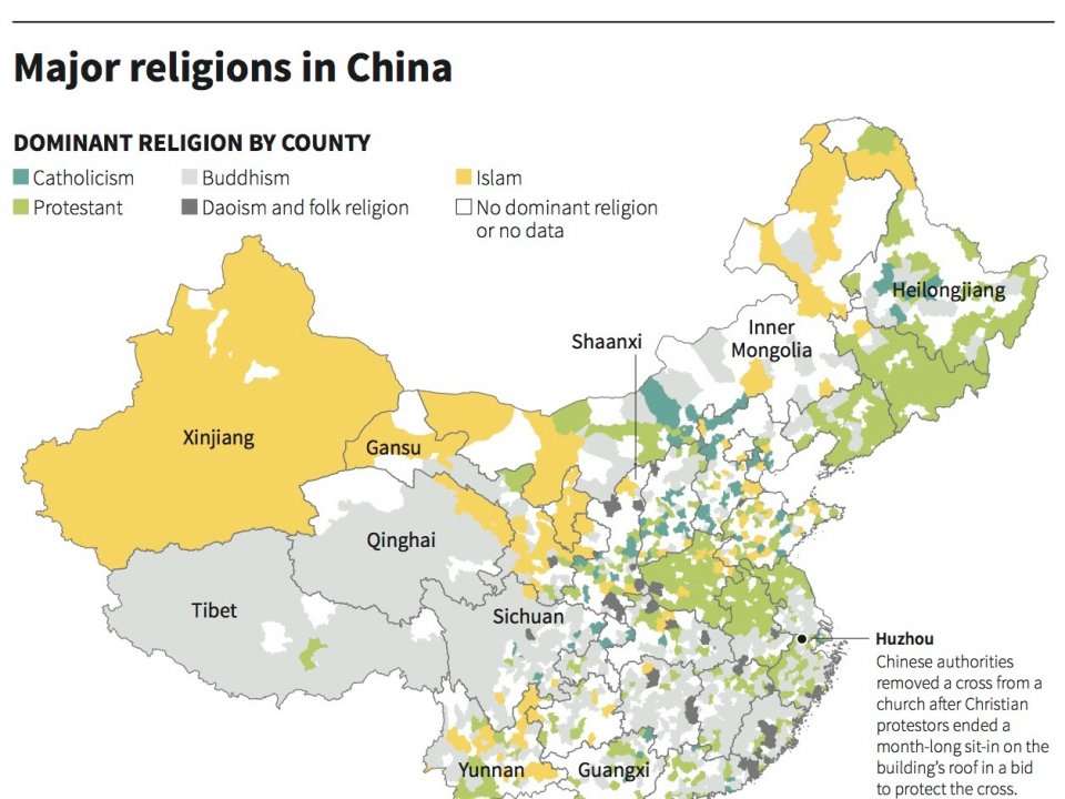 What is the fastest growing religion in China?