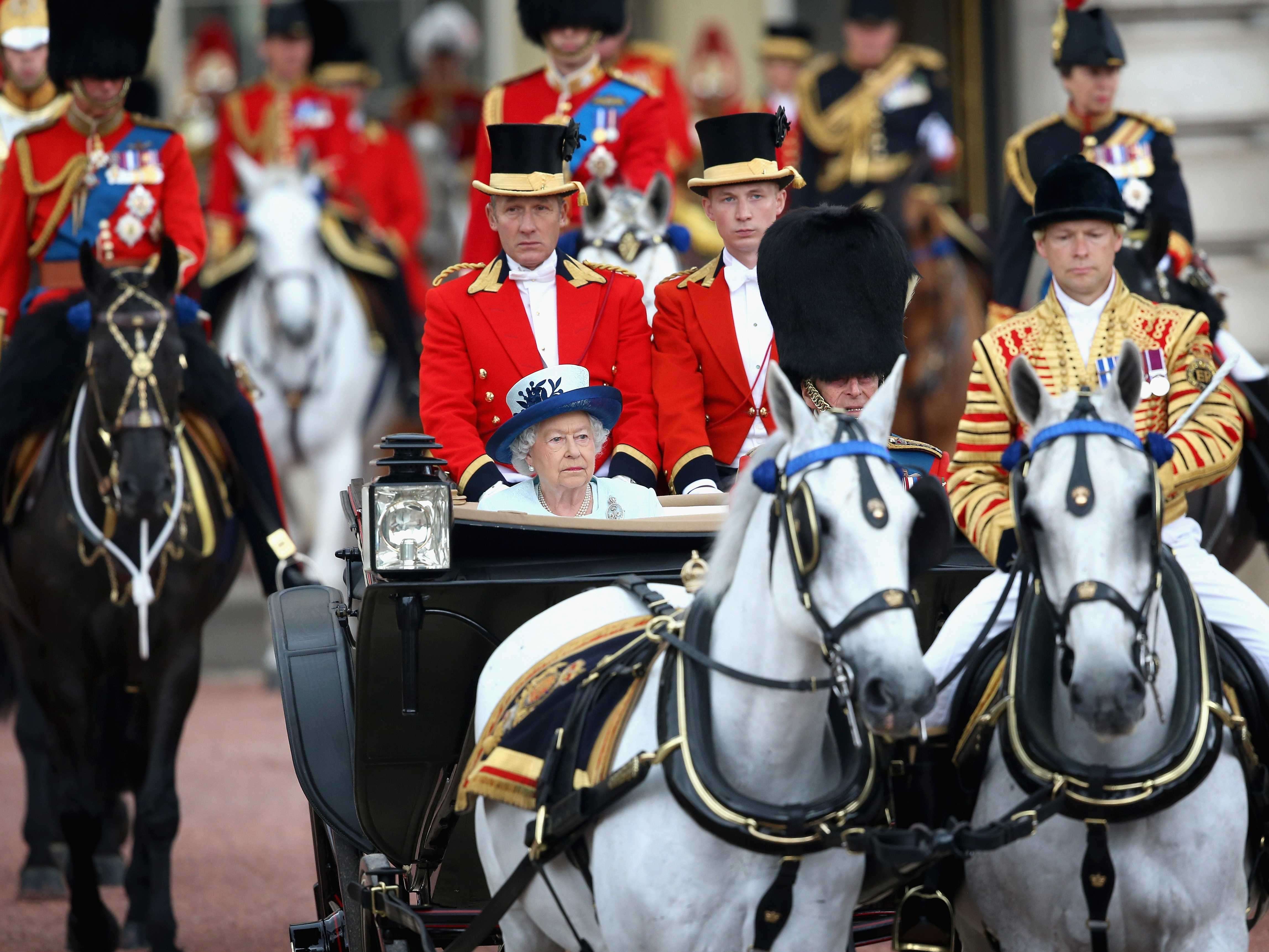 Trooping the colour 2024. Карета королевы Елизаветы.