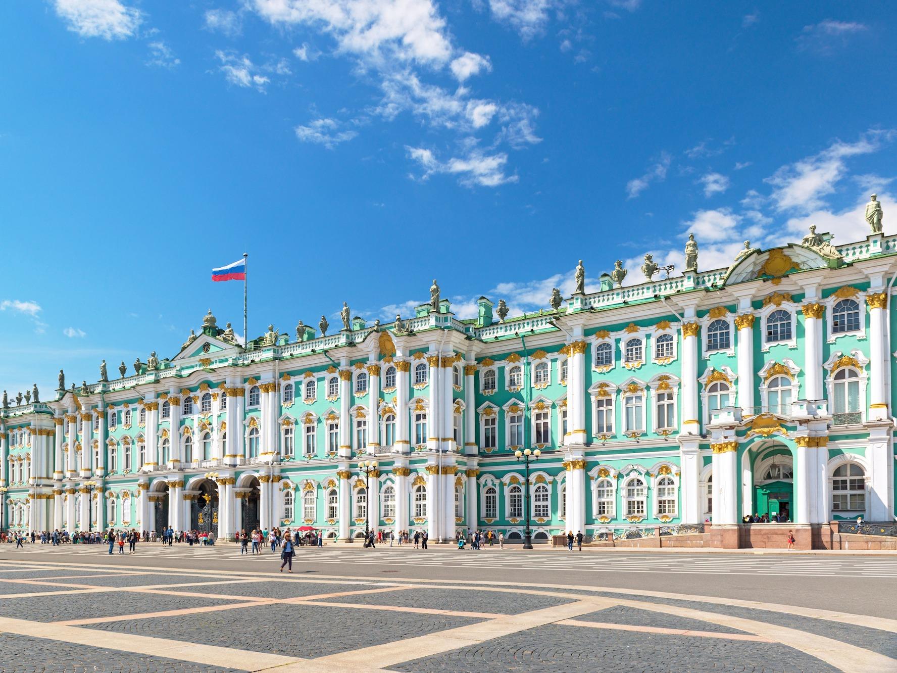 The Winter Palace is also known as the Hermitage Museum. The palace was ...