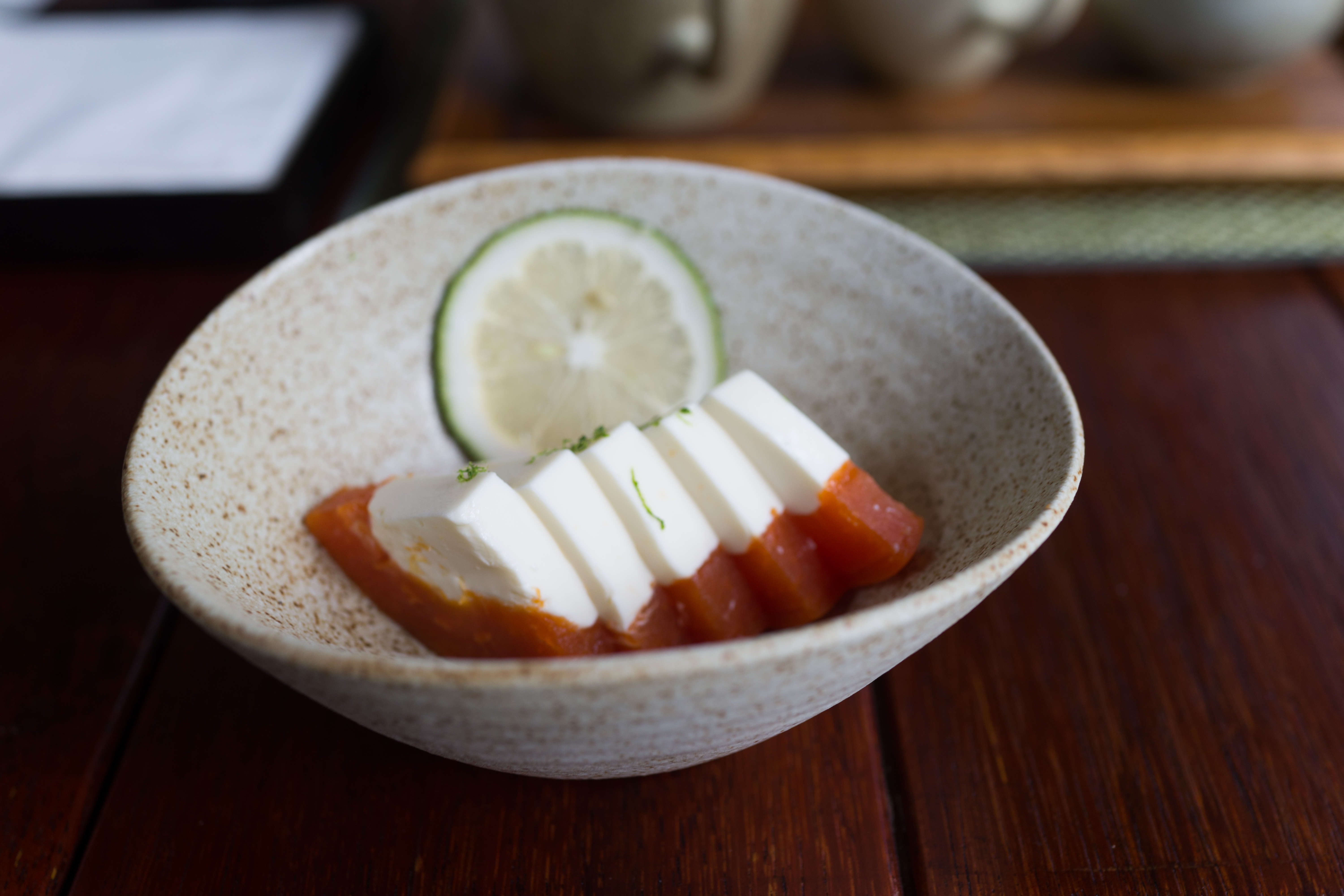 This Papaya Coconut Panna Cotta Is On Mi Xun S Dessert Menu Chefs Halve Ripe Papayas Pour In The Subtly Sweet Filling And Then Steam Chill And Slice The Whole Thing Business Insider